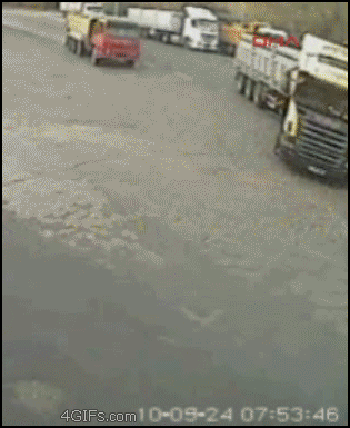 Wypadek ciężarówek