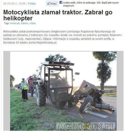 złamany traktor